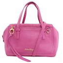 Salvatore Ferragamo Pink Leather Handbag