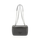 Bolso de hombro de piel brillante Prada