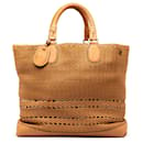 Gucci braune geflochtene Leder-Tote