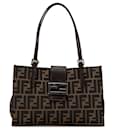 Fendi Brown Zucca Canvas Shoulder Bag
