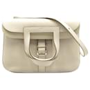 Hermès White Taurillon Clemence Halzan 31