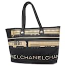 Bolsa tote Chanel Central Station em couro caviar preto