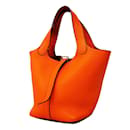 Sac à main Hermes Picotin PM en orange - Hermès