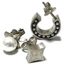 Louis Vuitton Men's Pearls Set of 3 Earrings