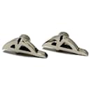 Balenciaga Typo Metal Stud Earrings