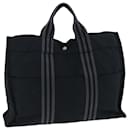 HERMES Fourre Tout MM Hand Bag Canvas Black Auth 81980 - Hermès