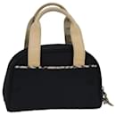 BURBERRY Nova Check Hand Bag Nylon Black Auth 83319 - Burberry