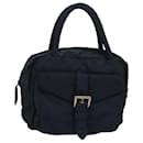 PRADA Sac à main en nylon bleu marine Auth 83396 - Prada