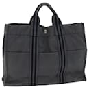 HERMES Fourre Tout MM Hand Bag Canvas Gray Auth 81979 - Hermès