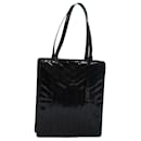 SAINT LAURENT Tote Bag Enamel Black Auth 83187 - Saint Laurent