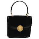 CELINE Hand Bag Suede Leather Black Auth 81635 - Céline