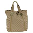 Bolso tote GUCCI GG Canvas Sherry Line Beige Rosa dorado 189669 Auth 80829 - Gucci