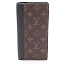 Louis Vuitton Portefeuille Brazza Monogram Macassar Bi-fold Long Wallet