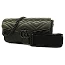 Bolso de hombro de cuero Gucci GG Marmont