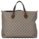 Brown Gucci Medium GG Supreme Soft Satchel