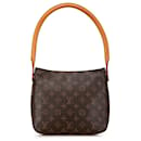 Sac à épaule Louis Vuitton Monogram Looping MM marron