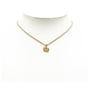 Gold Dior Gold Plated CD Logo Pendant Necklace