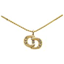 Gold Dior Gold Plated CD Logo Pendant Necklace