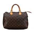 Brown Louis Vuitton Monogram Speedy 30 Boston Bag