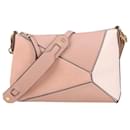 Bolsa de ombro mini Puzzle Loewe em rosa