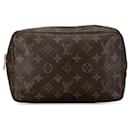 Braune Louis Vuitton Monogram Trousse Toilette 23 Clutch Tasche