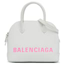 White Balenciaga Ville S Top Handle Satchel