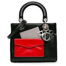 Black Dior Medium Calfskin Pockets Lady Dior Satchel