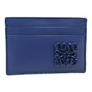 Porte-cartes en cuir bleu marine Loewe