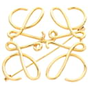 Loewe Anagram Gold Plated Brooch