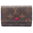 Estuche de Llaves Louis Vuitton Multicle 6 Monogram Fucsia