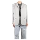 Grey Moyo textured boxy blazer - size UK 8 - Jacquemus
