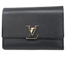 Billetera plegable Louis Vuitton en negro