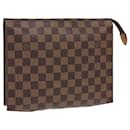 LOUIS VUITTON Poche Toilette Damier Ebene 26 N47543 LV Auth 55311 - Louis Vuitton