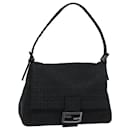 Mamma Baguette Schultertasche aus Zucchino-Canvas Schwarz Auth yk13812A - Fendi