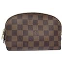 LOUIS VUITTON Pochette Cosmétique Damier Ebene PM N47516 LV Auth 84089 - Louis Vuitton