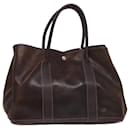 HERMES Garden party PM Hand Bag Leather Brown Auth bs16114 - Hermès