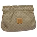 CELINE Macadam Canvas Pouch Beige Auth bs15969 - Céline