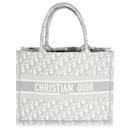 Tote Medium en toile oblique grise écrue Christian Dior