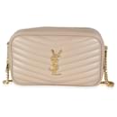 Saint Laurent Beige Grain De Poudre Matelasse Monogram Mini Lou Camera Bag