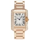 Montre-bracelet Cartier Tank Anglaise SM WT100002 avec cadran argenté pour femmes