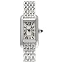 Montre-bracelet Cartier Tank Alongé W15329U3 avec cadran argenté pour femmes