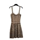 Vestido Christian Dior FR34 Nude Preto Tricot Chiuri US4