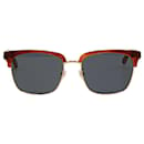 Braune Gucci Web Akzent Wayfarer Sonnenbrille