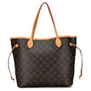 Borsa tote Neverfull MM Monogram Louis Vuitton marrone