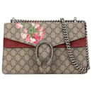 Borsa a spalla Dionysus Small GG Supreme Blooms marrone di Gucci