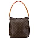 Sac à épaule Louis Vuitton Monogram Looping GM marron