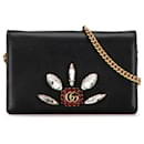 Bolso cruzado Gucci GG Marmont negro adornado