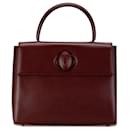 Red Cartier Leather Must de Cartier Turn Lock Handbag