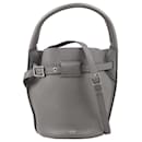 CELINE Big Bag Bucket Leather 2way Handbag in Grey - Céline