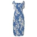 Vestido Besse Floral Reformation en Viscosa Azul